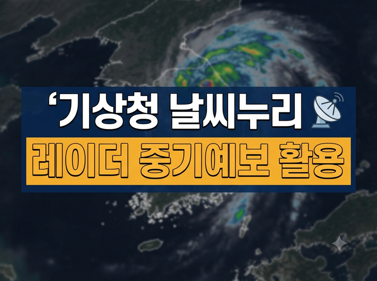 실시간 날씨 확인할 때 필수! 기상청 날씨누리 레이더 및 중기예보 가이드